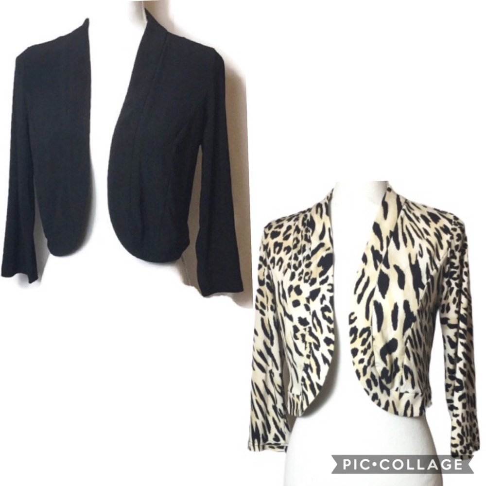 2pc Set Nina Leonard Matte Jersey 3/4 Sleeve Shrug